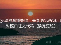 age动漫看懂关键：先导语拆两句，再对照口径交代吗（读完更稳）