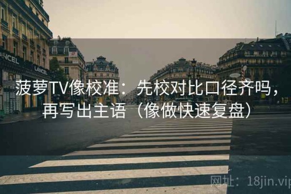 菠萝TV像校准：先校对比口径齐吗，再写出主语（像做快速复盘）