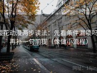 樱花动漫两步读法：先看条件漏项吗，再补一句前提（像做小流程）