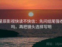 星辰影视快读不快信：先问结尾强收吗，再把镜头选择写明