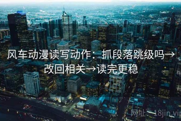 风车动漫读写动作：抓段落跳级吗→改回相关→读完更稳
