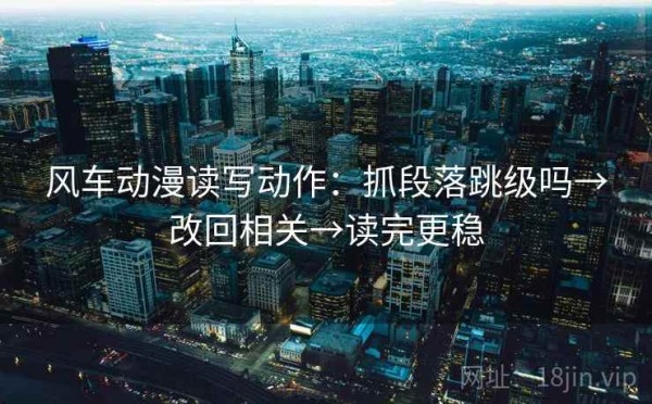 风车动漫读写动作：抓段落跳级吗→改回相关→读完更稳