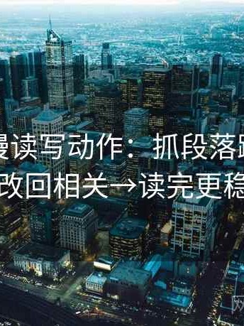 风车动漫读写动作：抓段落跳级吗→改回相关→读完更稳