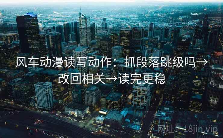 风车动漫读写动作:抓段落跳级吗→改回相关→读完更稳 风车动漫读写动作:抓段落跳级吗→改回相关→读完更稳