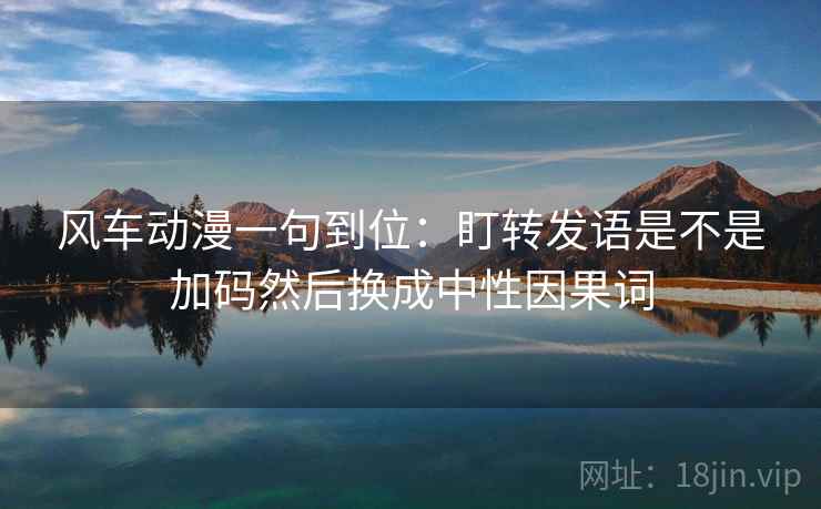 风车动漫一句到位：盯转发语是不是加码然后换成中性因果词